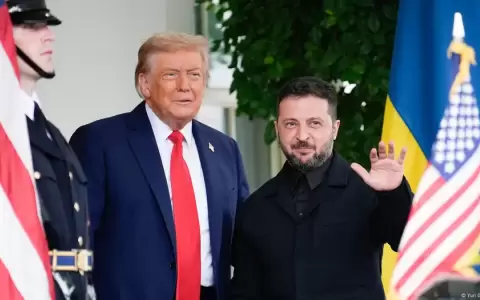 Donald Trump, recibe a Volodimir Zelenski en la Casa Blanca.