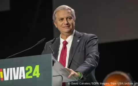 Jos� Antonio Kast durante una cumbre derechista organizada en Madrid por Vox.