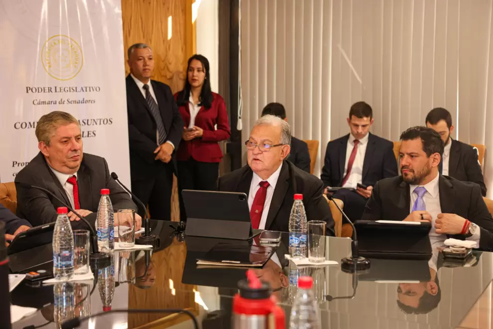 Reuni�n con ministros del TSJE en el Senado.