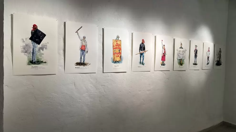 Vista de sala de "Manifestantes". CAV/Museo del Barro.