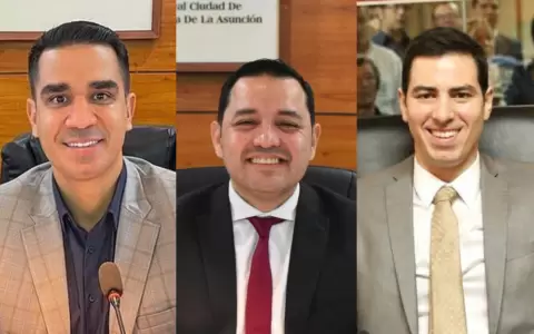 Luisfer Bernal, Luis Bello y �lvaro Grau, concejales.