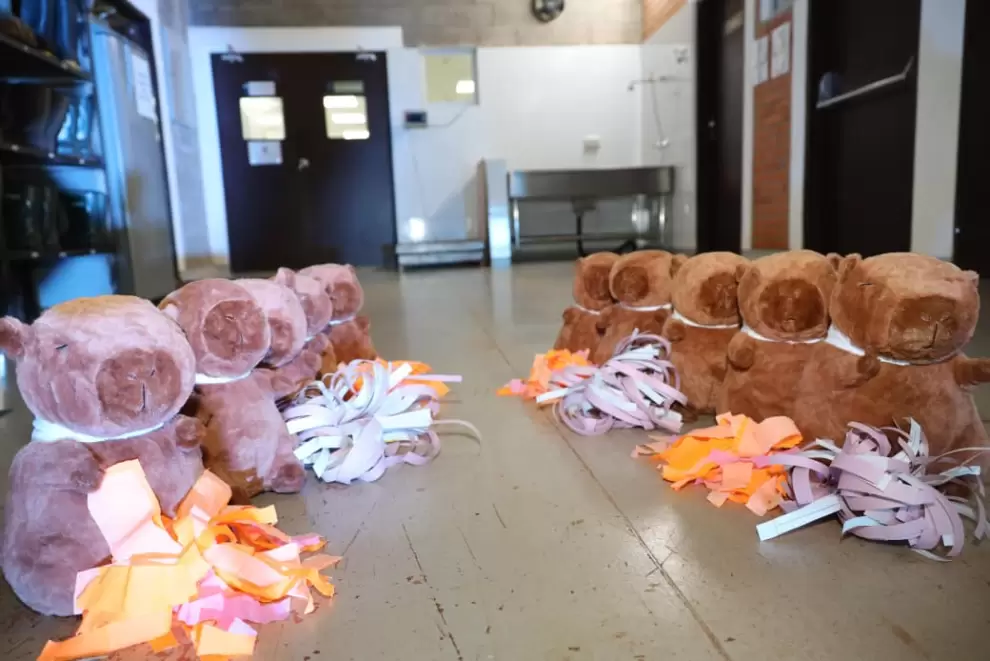 Carpinchos de peluche.