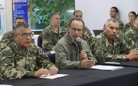 Conferencia de prensa sobre el operativo de seguridad para acompa�ar el Mundial de Rally.