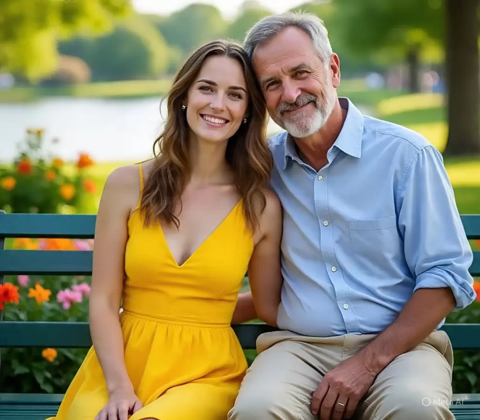Pareja con diferencia de edad.