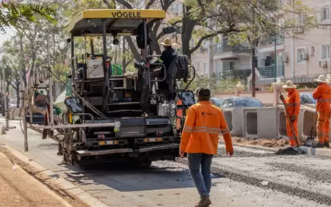 Obras sobre la avenida Mariscal L�pez.