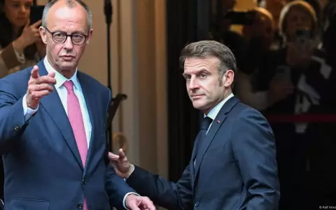 Friedrich Merz y Emmanuel Macron.