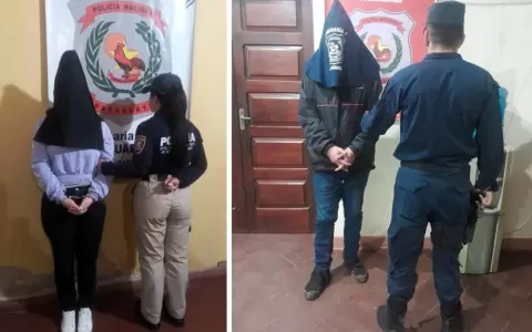 Aprehensi�n de pareja por causa de robo agravado en Yaguar�n.