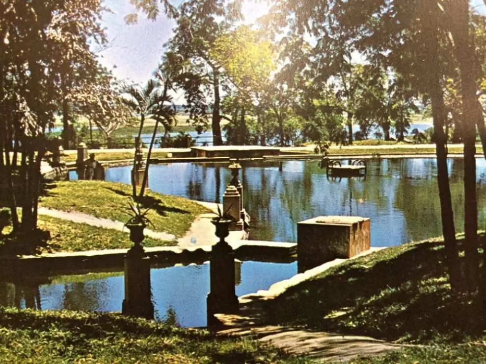 El lago del Parque Caballero en otras épocas.