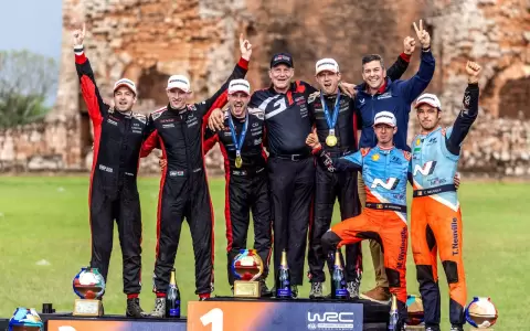 El WRC ueno Rally del Paraguay 2025 lleg� a su fin con la coronaci�n del piloto franc�s S�bastien Ogier (Toyota).