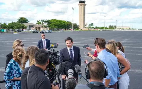 Marco Rubio a su arribo a M�xico.