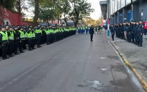 Operativo de seguridad de la Polic�a Nacional.