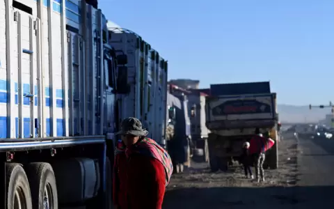 Paro de transporte en El Alto, Bolivia