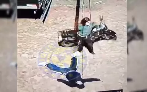 C�maras de seguridad de la zona registraron la agresi�n.