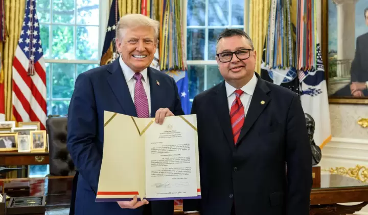Donald Trump y Gustavo Leite.