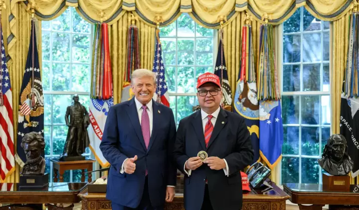 Donald Trump y Gustavo Leite.