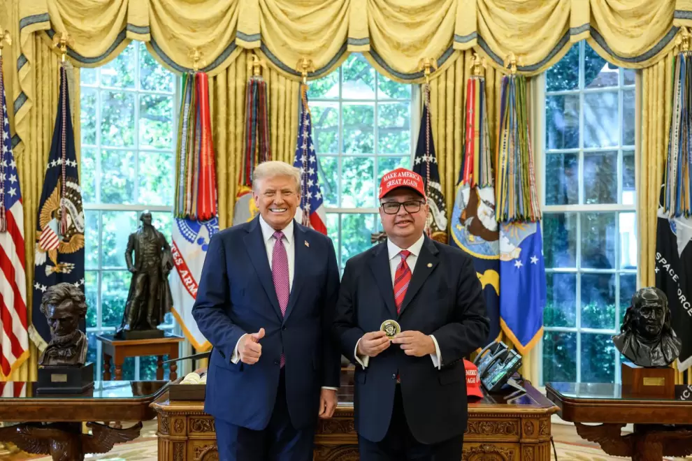 Donald Trump y Gustavo Leite.