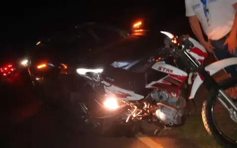Motocicleta del fallecido.