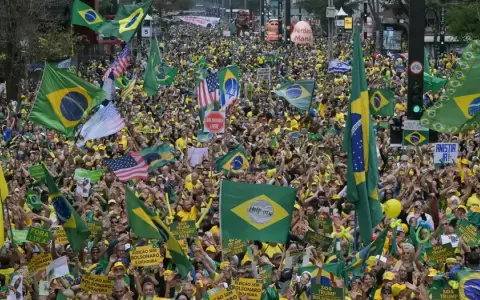Las manifestaci�n de apoyo a Bolsonaro en Sao Paulo fue la m�s numerosa.