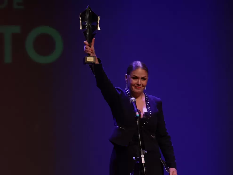 Rossana Bellasai, ganadora del premio a Mejor Actriz de Reparto por su actuación en "Finca la Fe". (foto: Rodrigo Ocampos)