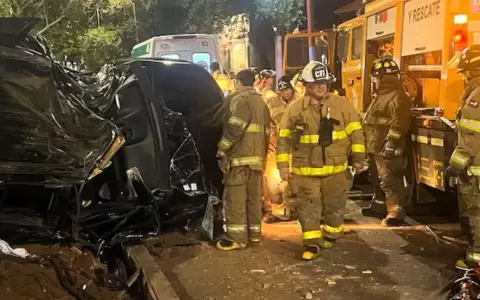 Accidente donde falleci� un joven en la madrugada de Asunci�n.