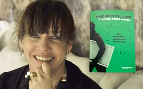 Claribel Terr� Morell y la tapa de "Traidores del arte".