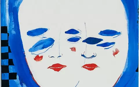 Sofia Insfr�n, "Psico", 2023. Acr�lica sobre tela. 30 x 30 cm.
