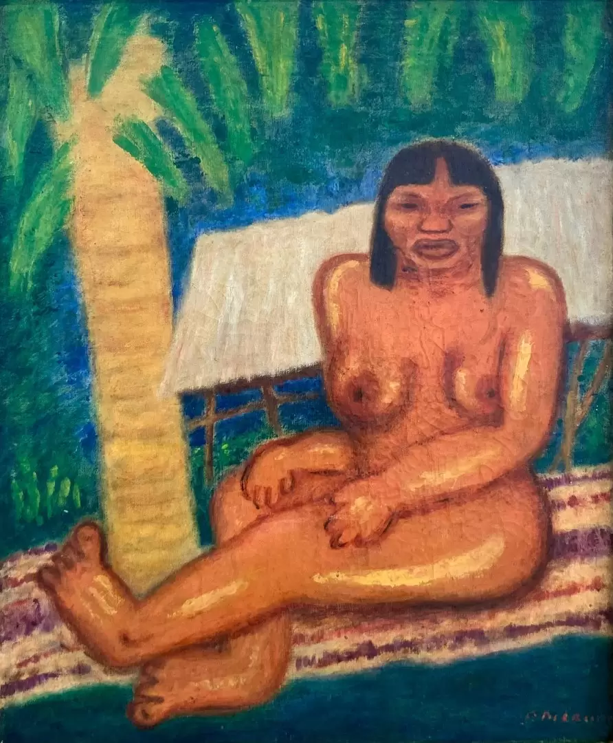 Pedro Di Lascio, India, 1974. Óleo sobre tela. 50 x 60 cm. Colección Ysanne Gayet