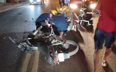 Accidente en moto.