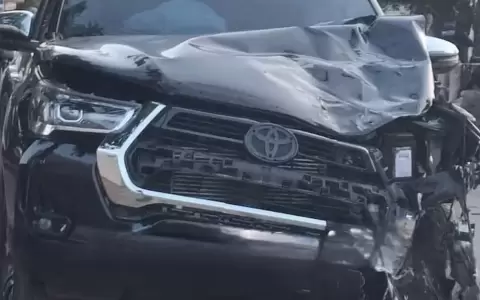 Camioneta conducida por Guillermo Duarte.