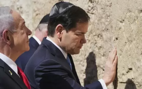 Marco Rubio y Benjam�n Netanyahu, junto al Muro de las Lamentaciones de Jerusal�n.