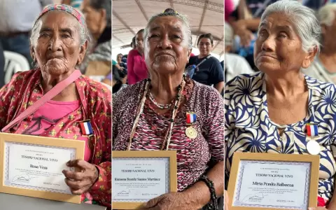 Rosa Vera, Ramona Santos y Mirta Peralta.