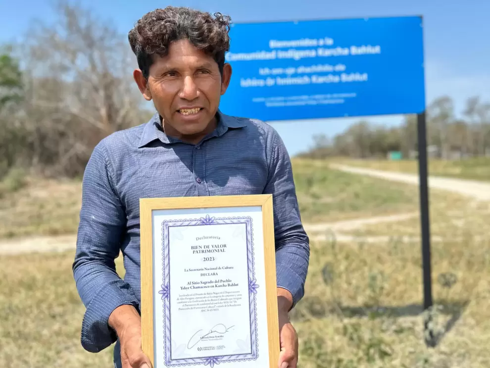 Declaraci�n de sitio sagrado�a las comunidades Yshyr Chamacoco de Karcha Balhut.