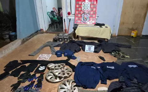 Evidencias incautadas tras el atraco a la empresa recicladora.