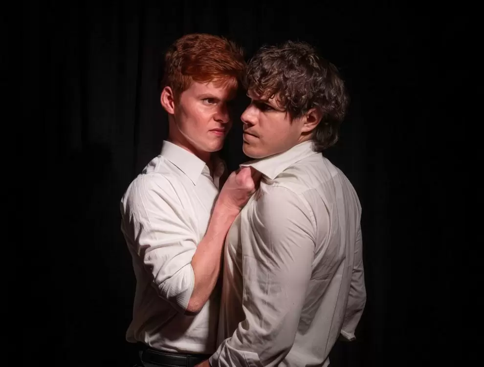 José Ferreira y Chelo Galeano. Elenco de la obra. Cortesía