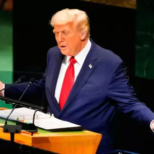 Trump estall� de furia por la falla del teleprompter en su discurso en la ONU