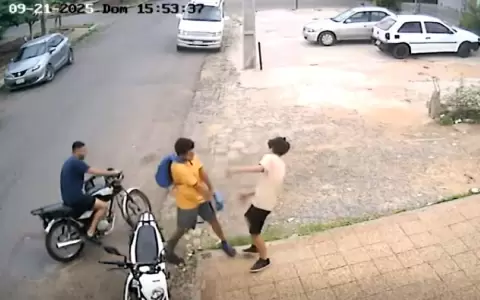Momento de la agresi�n. El sospechoso ya est� siendo buscado por el Ministerio P�blico.