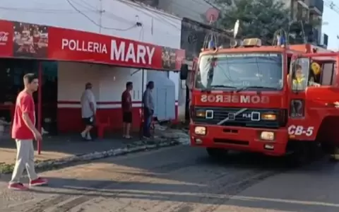 El local donde explot� la garrafa.