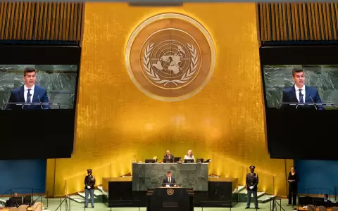 Santiago Pe�a en la 80� Asamblea General de la Organizaci�n de Naciones Unidas (ONU) en Nueva York, Estados Unidos.