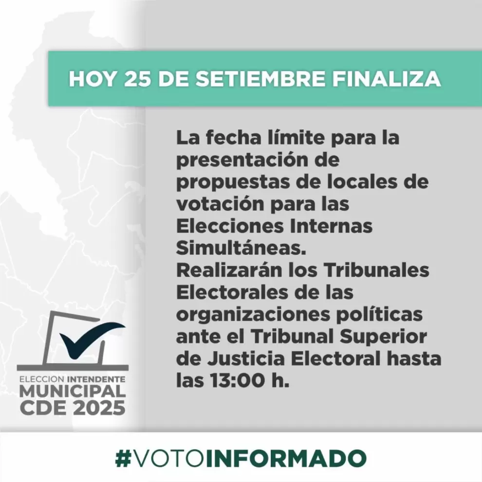 Elecciones complementarias de CDE.