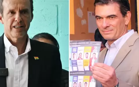 El expresidente Jorge Quiroga (a la izquierda) y Rodrigo Paz se disputar�n la presidencia de Bolivia el pr�ximo 8 de noviembre en segunda vuelta.
