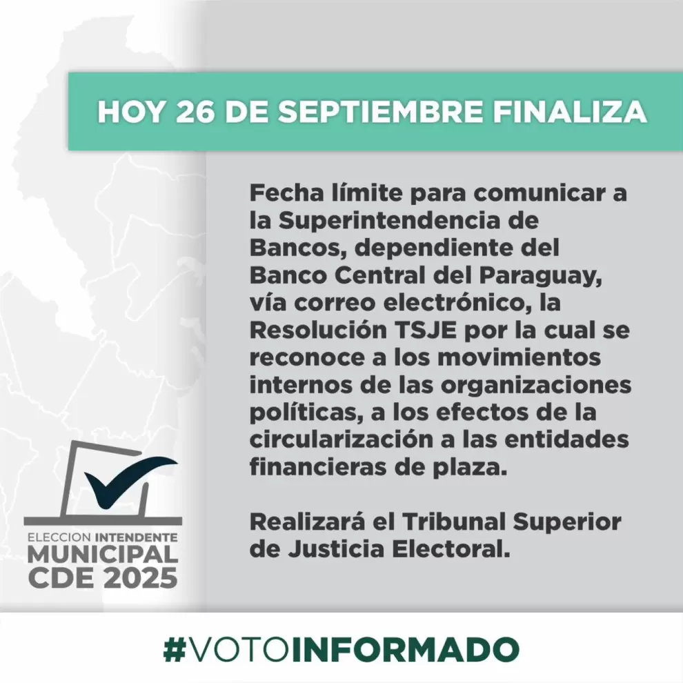 Cronograma electoral de CDE.