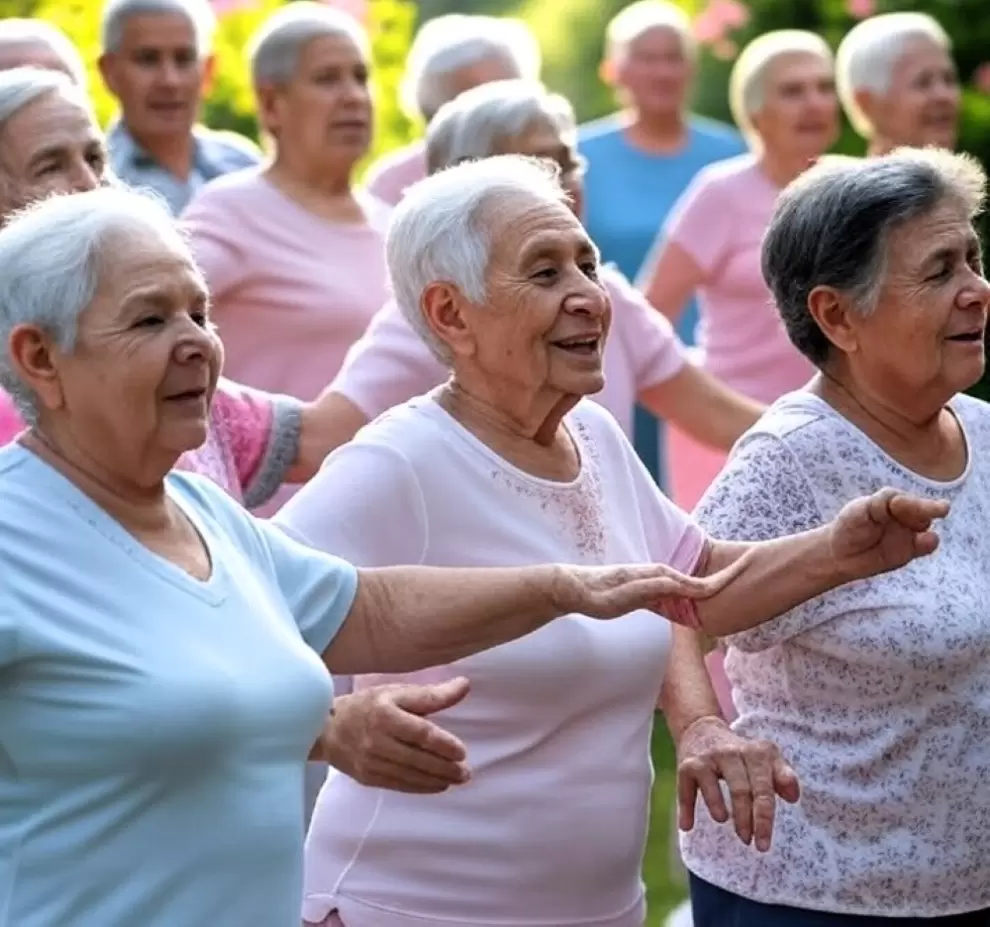 Ejercicios físicos en la tercera edad para combatir el alzheimer.