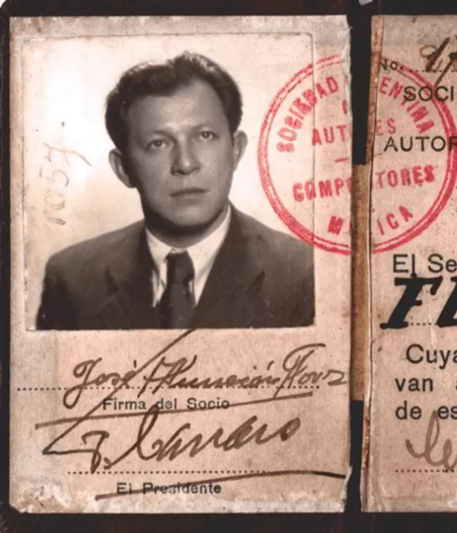 Carnet de SADAIC, circa 1936, Buenos Aires. Cortes�a