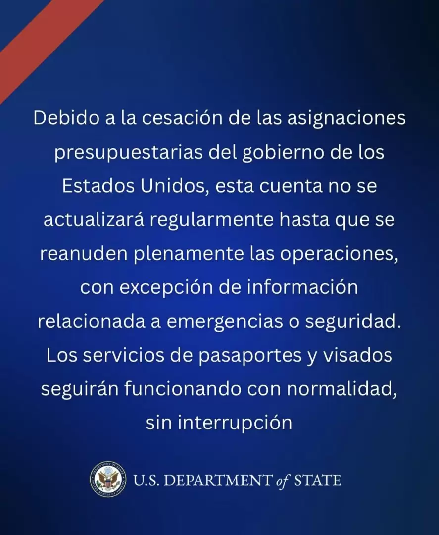 Comunicado de la embajada.