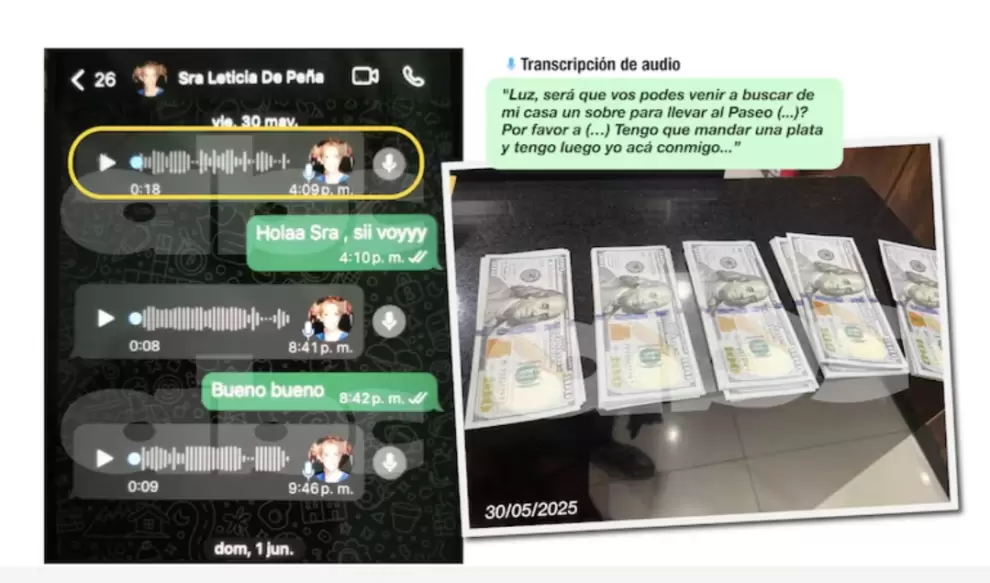 Chat y audio de la primera dama a su ex empleada Luz Condado.
