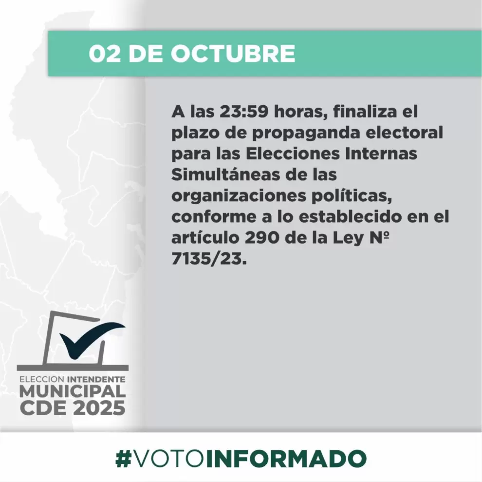 Cronograma electoral.