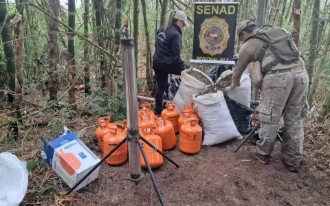 Tambi�n fueron incautados 11 garrafas de gas butano, 2 tubos cil�ndricos de metal con soporte y diversos enseres.