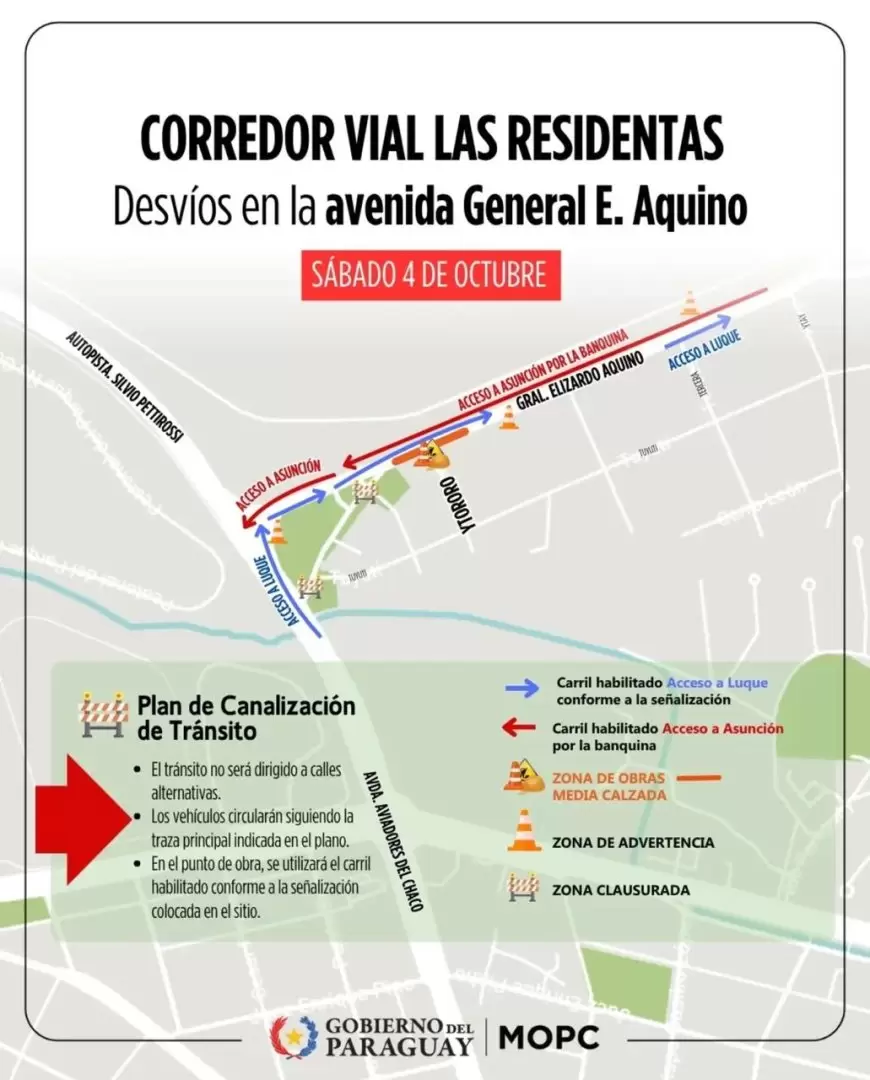 Desvio por obras.