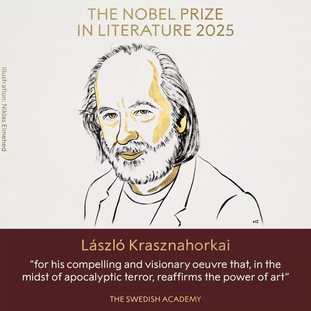 Anuncio de como ganador del Premio Nobel de Literatura. (foto: X/Nobel Prize)