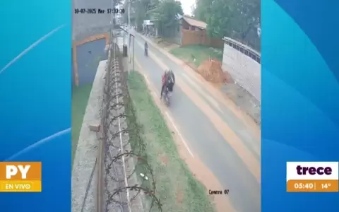 La vaca cruz� la calle y choc� al motociclista, que sufri� lesiones leves.